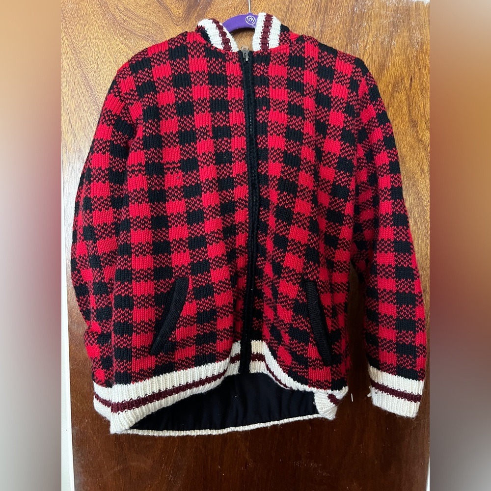 Plaid Red and Black Women's Ski Jacket
